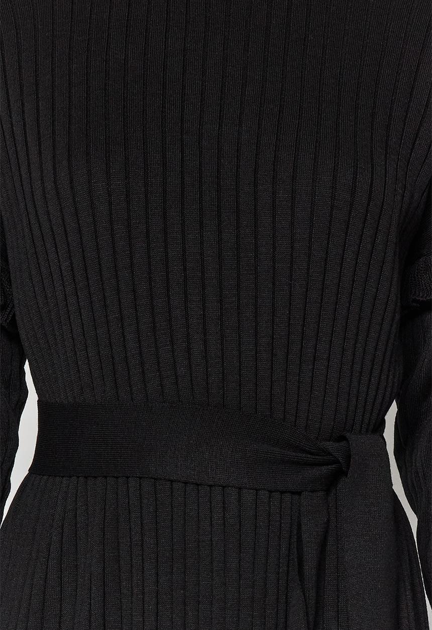 Trendyol - Modest ruffle detail dress - black