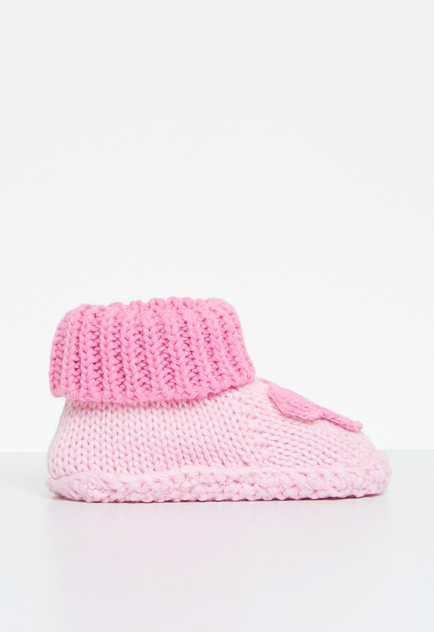 Pop Candy - Sock booties - dark pink
