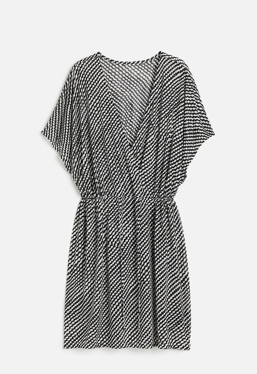 H&M - Beach kaftan - black/patterned