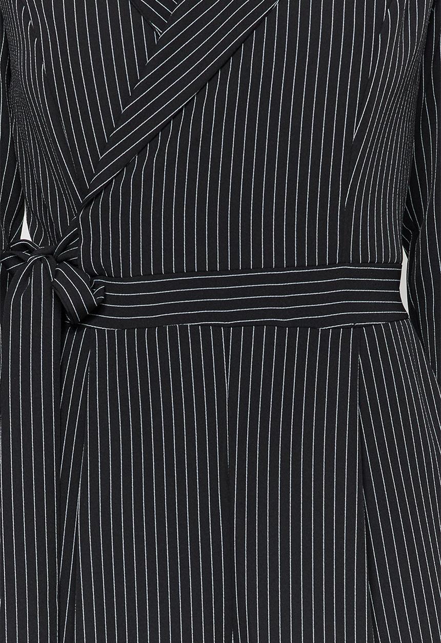 Trendyol - Striped jumpsuit - black