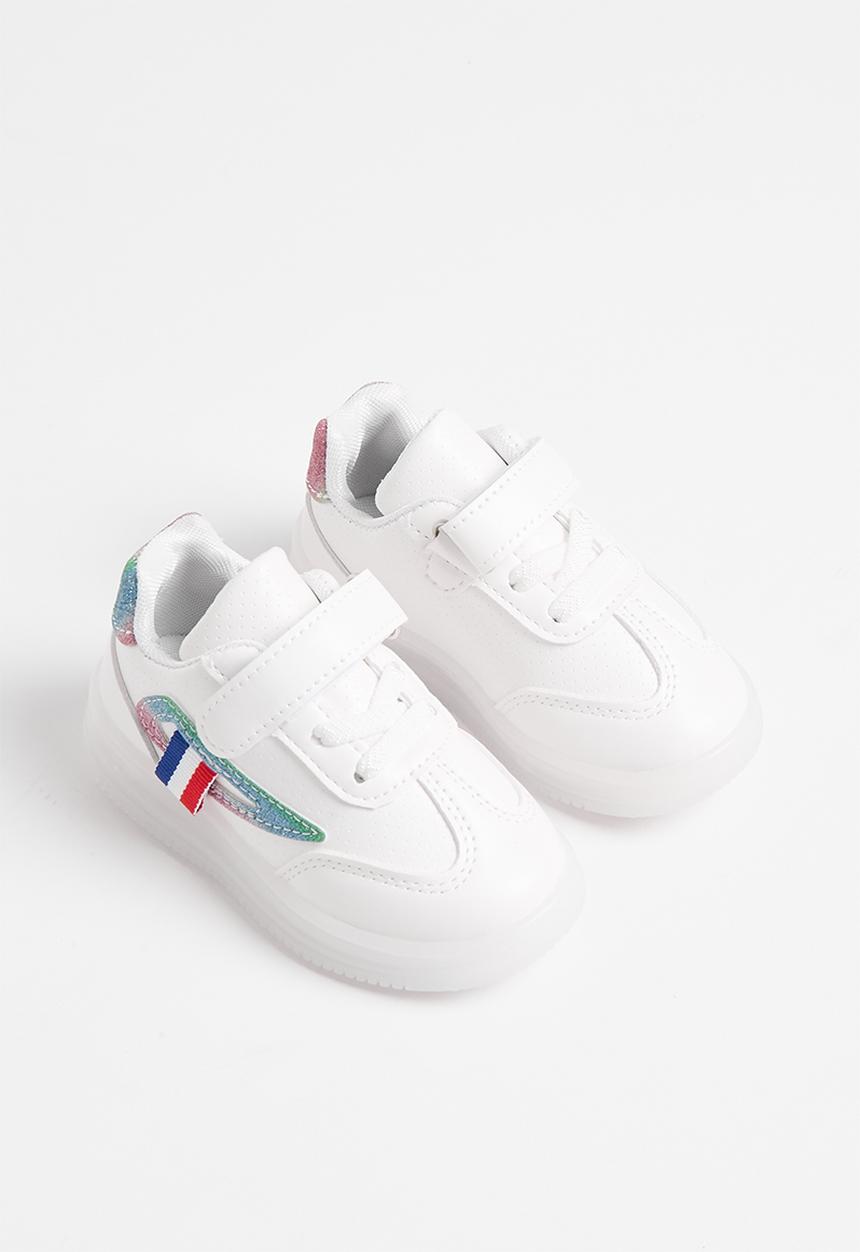 Pop Candy - Lace and velcro sneakers - white multi 