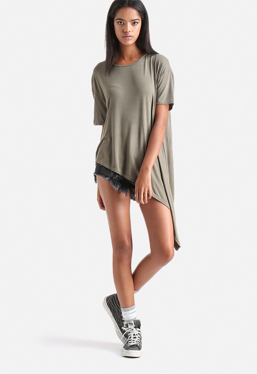 Influence. - Asymmetric Jersey Top