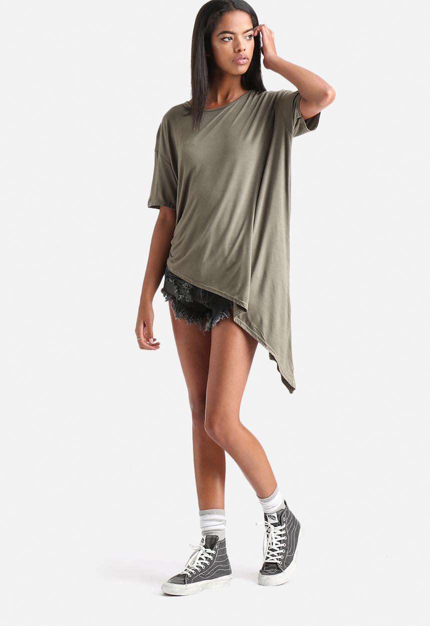 Influence. - Asymmetric Jersey Top