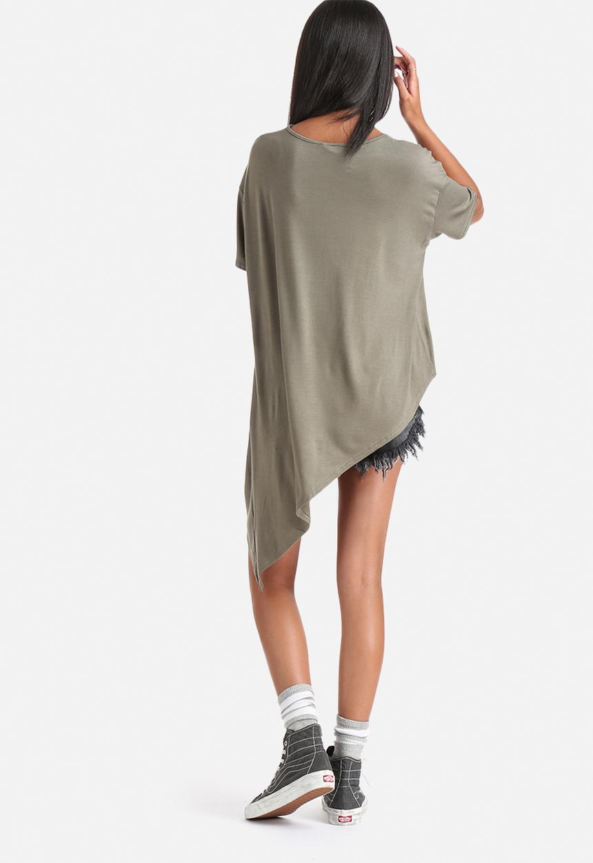 Influence. - Asymmetric Jersey Top