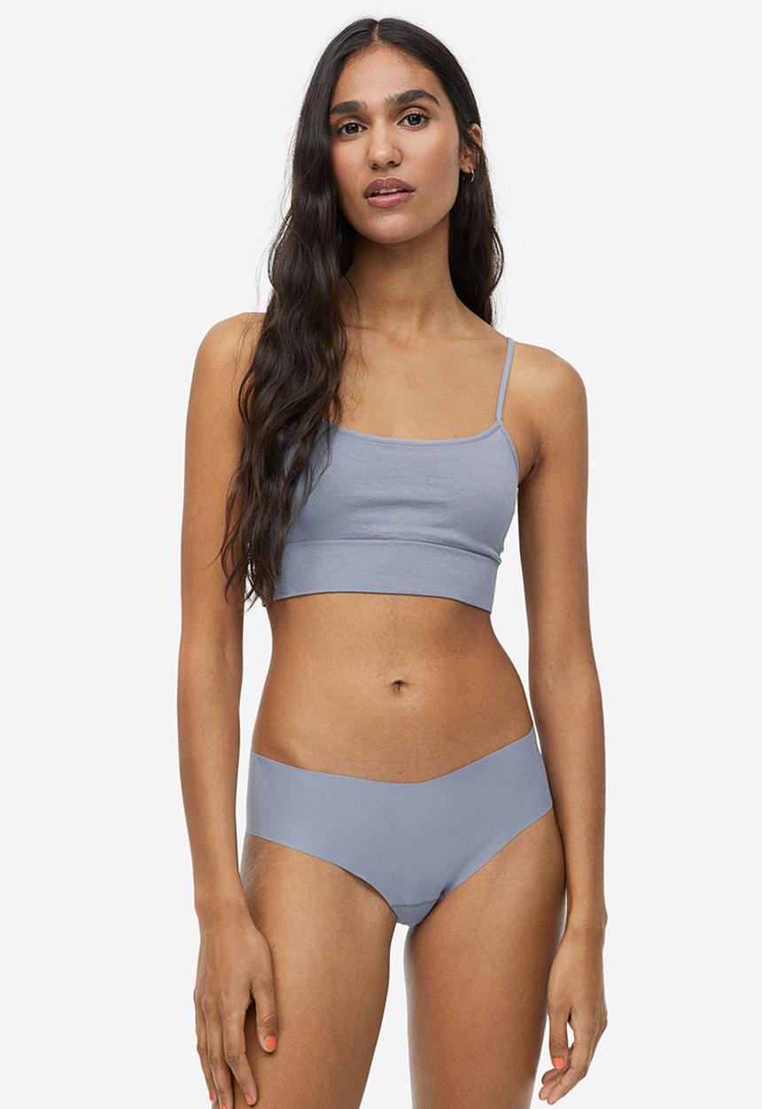 H&M - Seamless padded bralette - blue