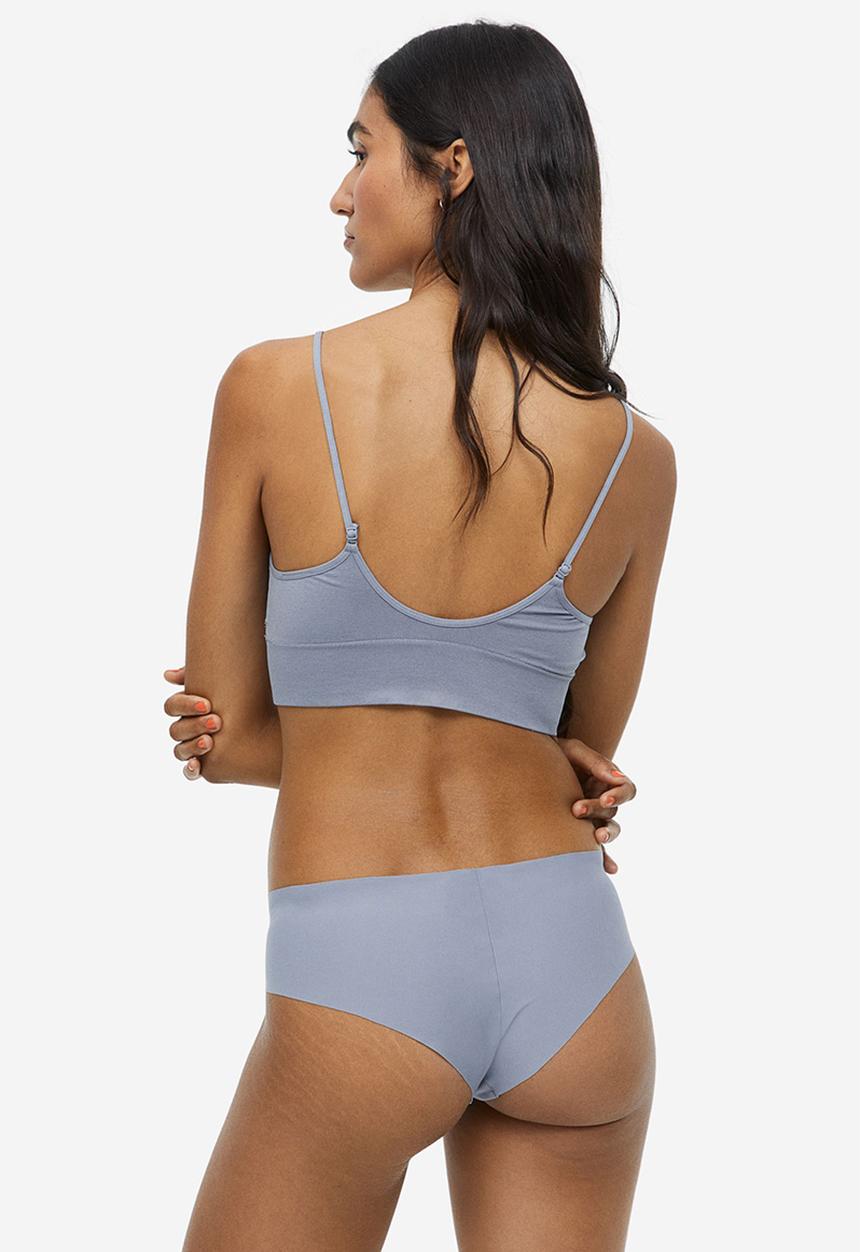 H&M - Seamless padded bralette - blue
