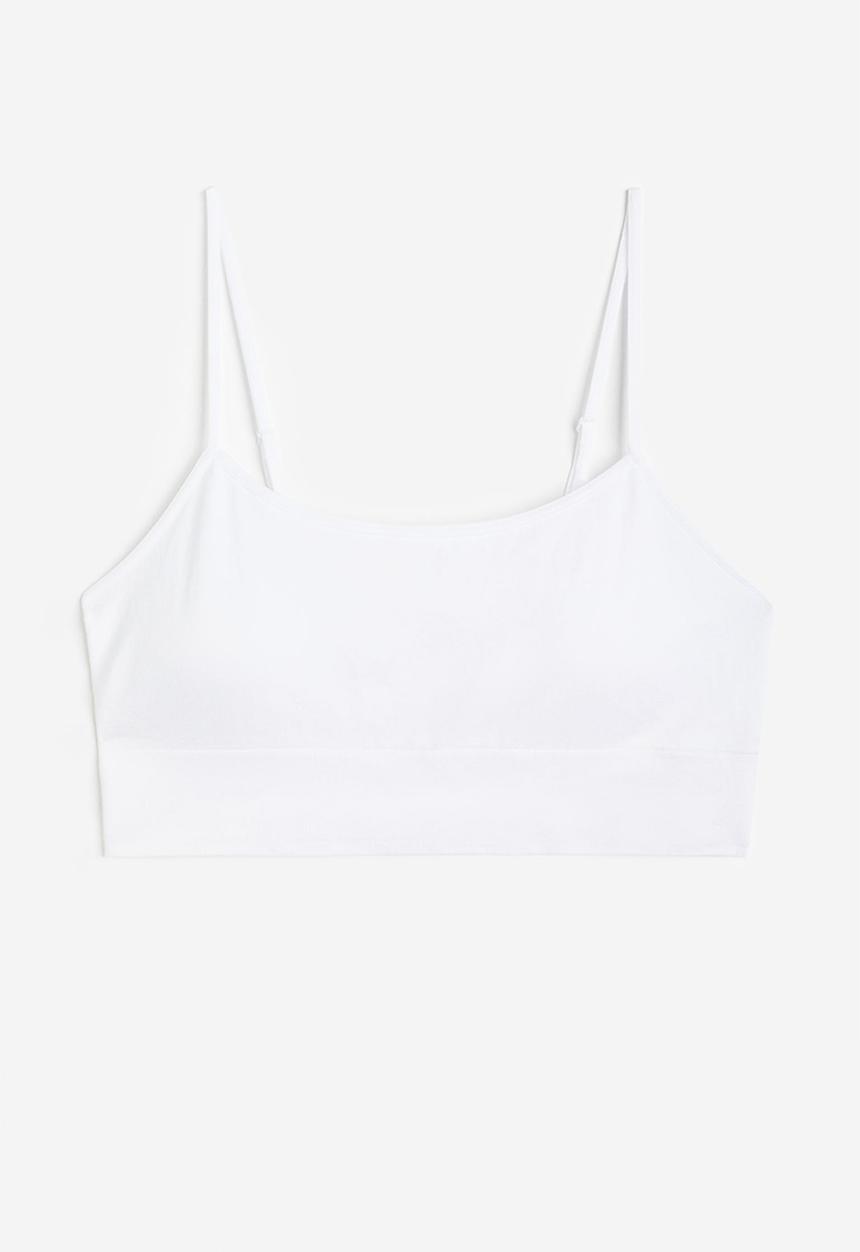 H&M - Seamless padded bralette - white