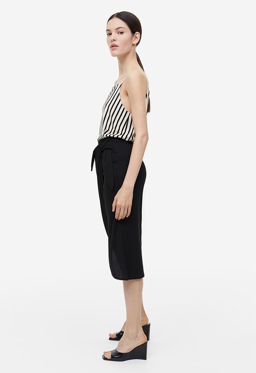 H&M - Jersey wrap skirt - black