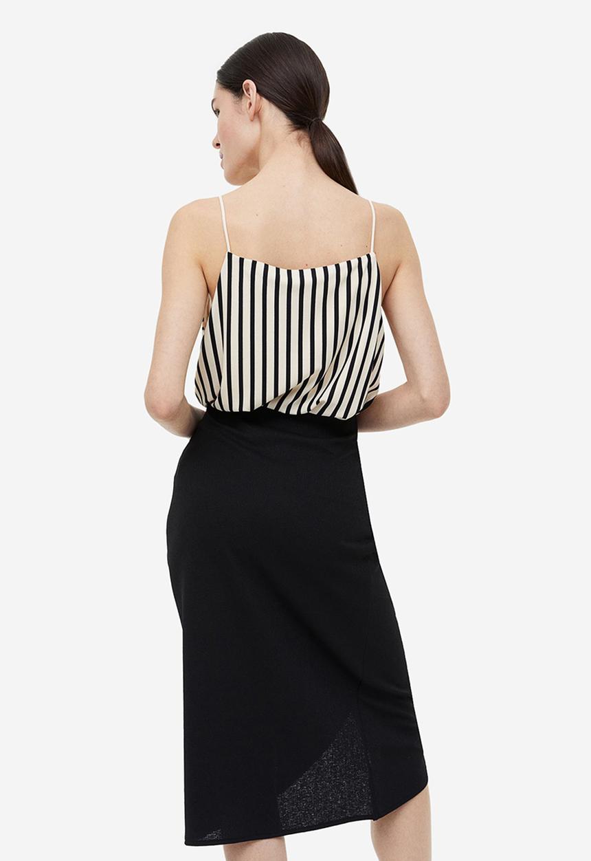 H&M - Jersey wrap skirt - black