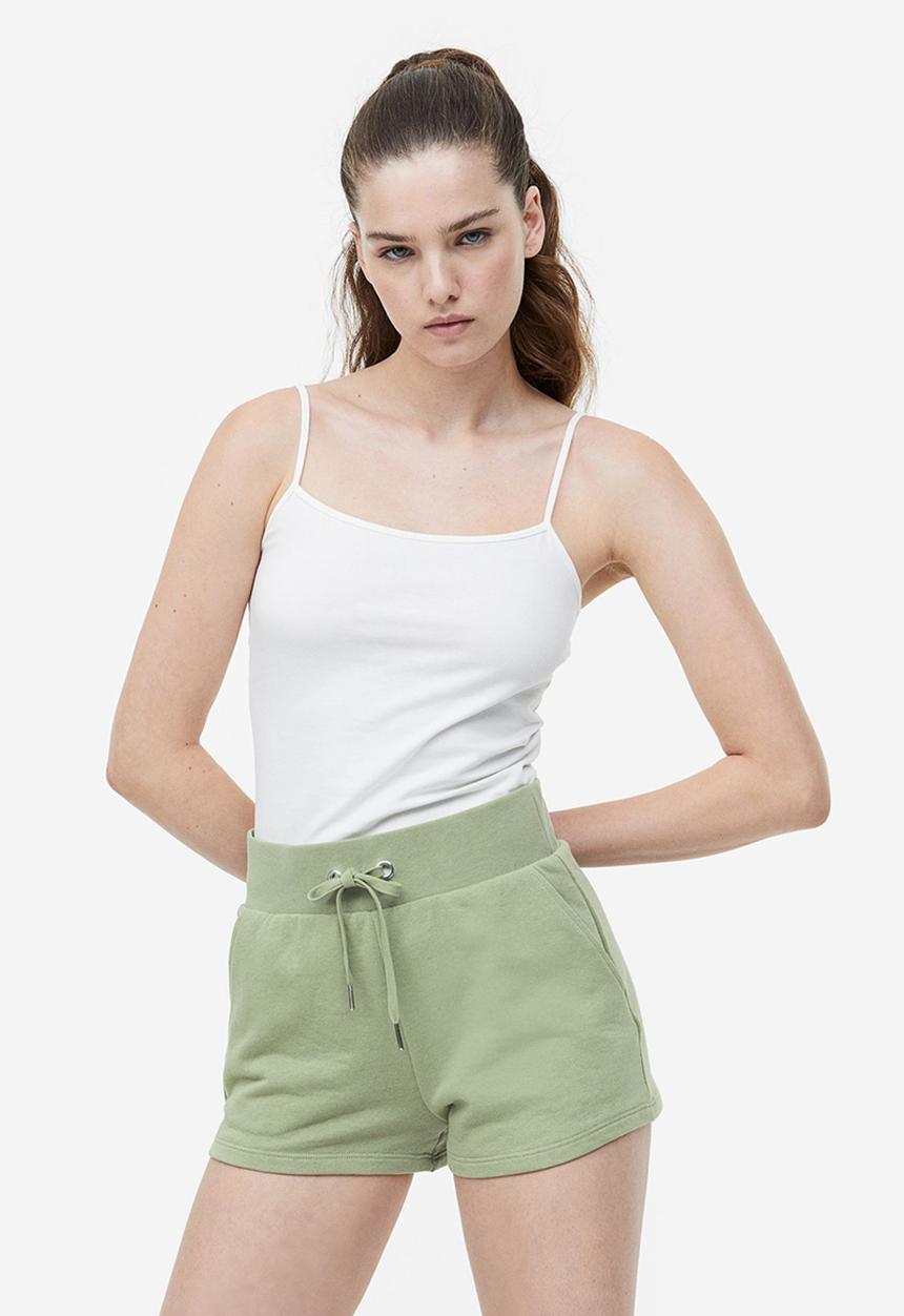 H&M - Sweatshorts - light khaki green