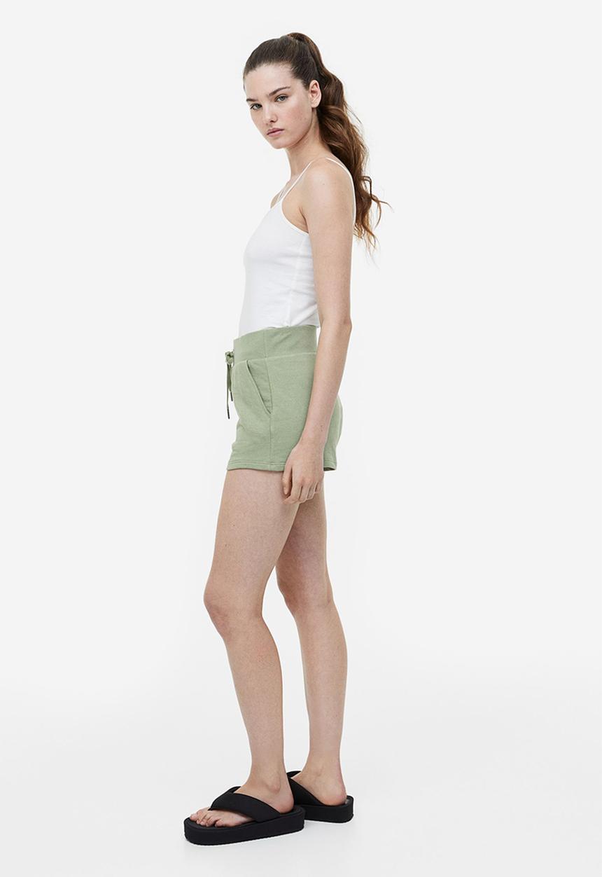 H&M - Sweatshorts - light khaki green