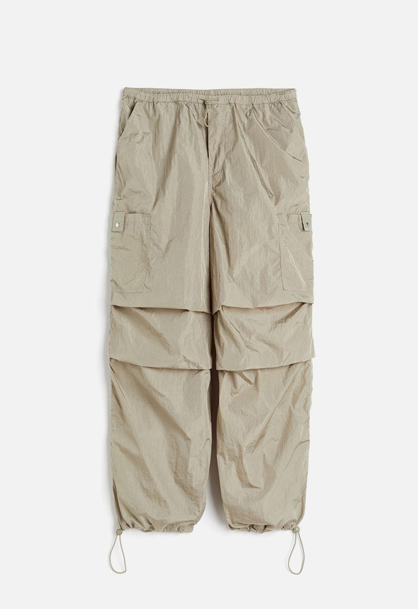 H&M - Parachute trousers - light khaki green