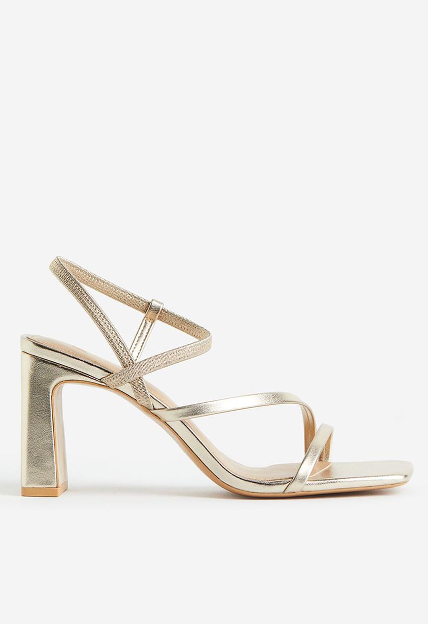 H&M - Heeled sandals - gold-coloured