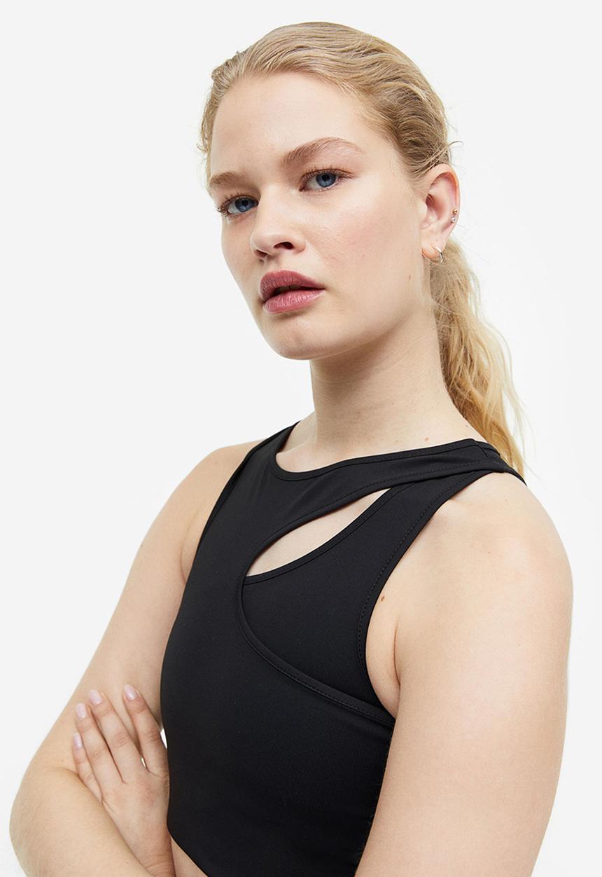 H&M - Drymove™ medium support sports bra - black