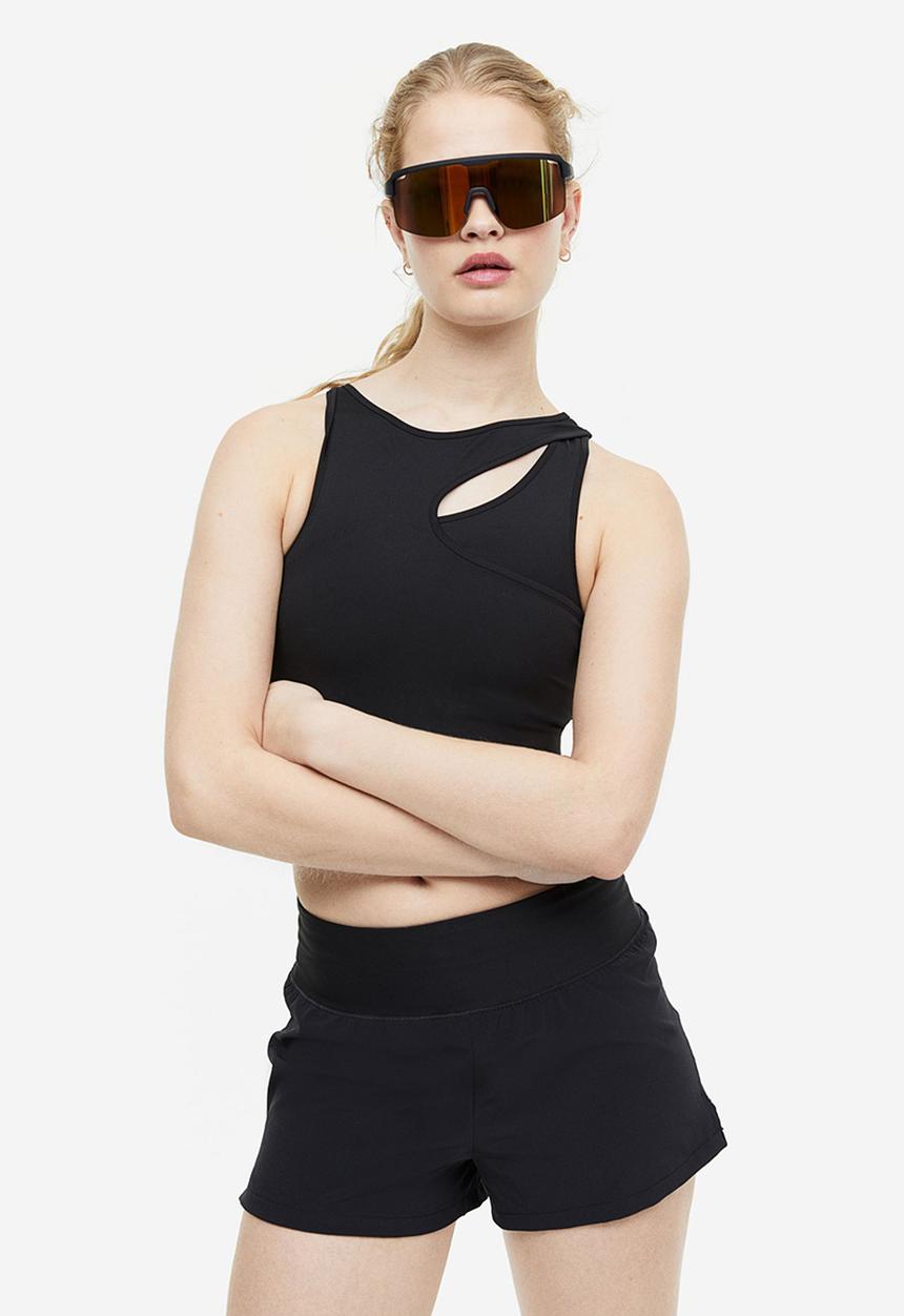 H&M - Drymove™ medium support sports bra - black