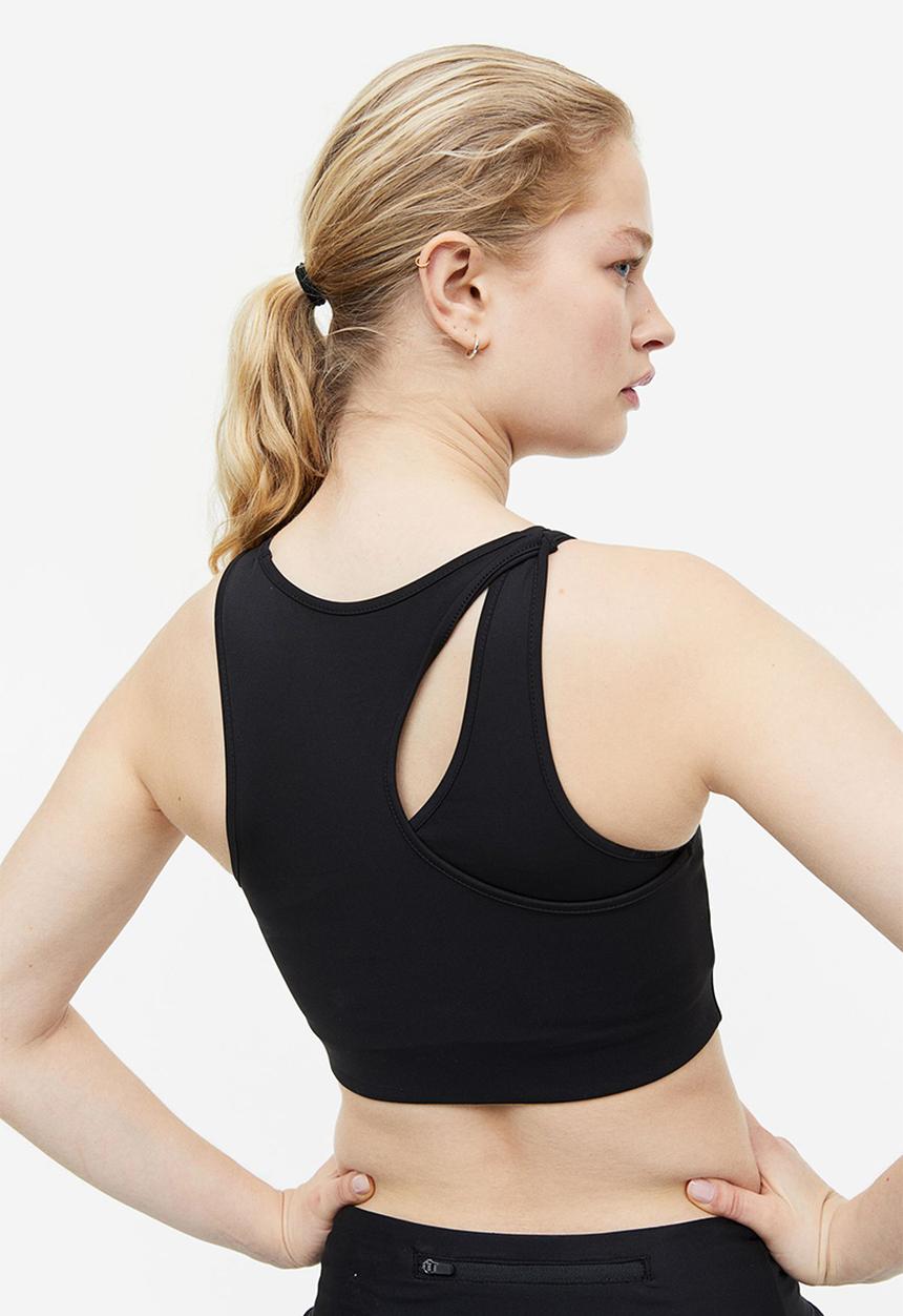 H&M - Drymove™ medium support sports bra - black
