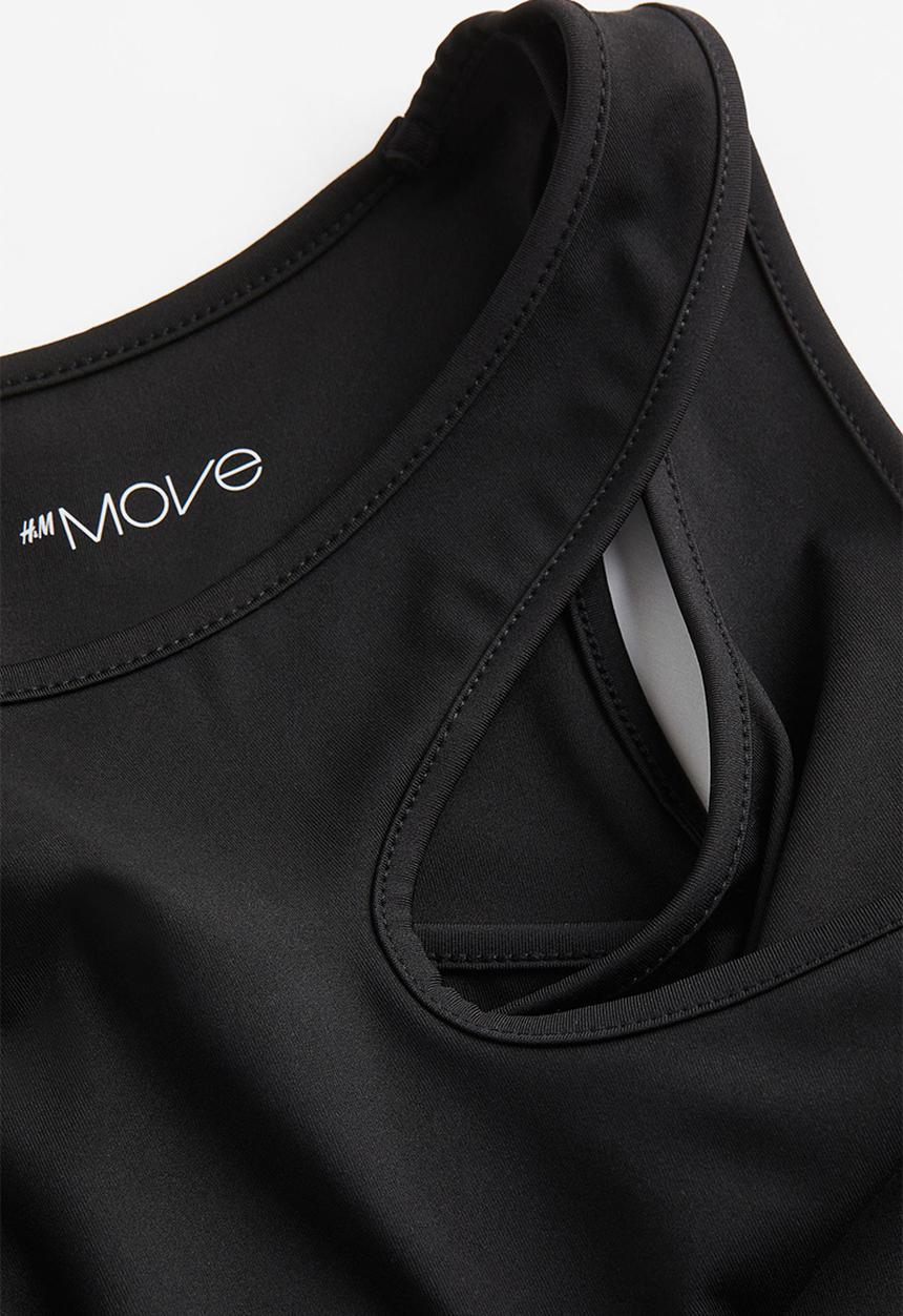 H&M - Drymove™ medium support sports bra - black