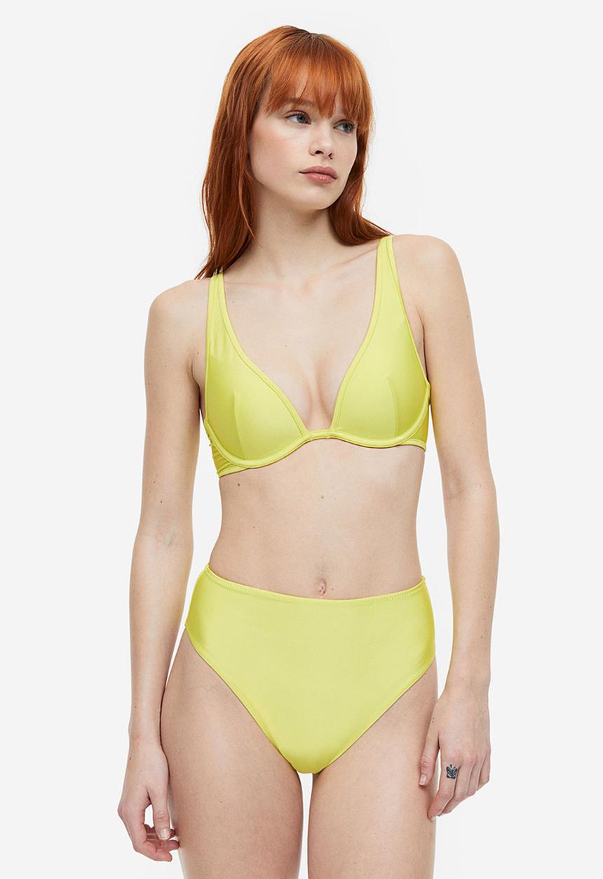H&M - Push-up bikini top - yellow