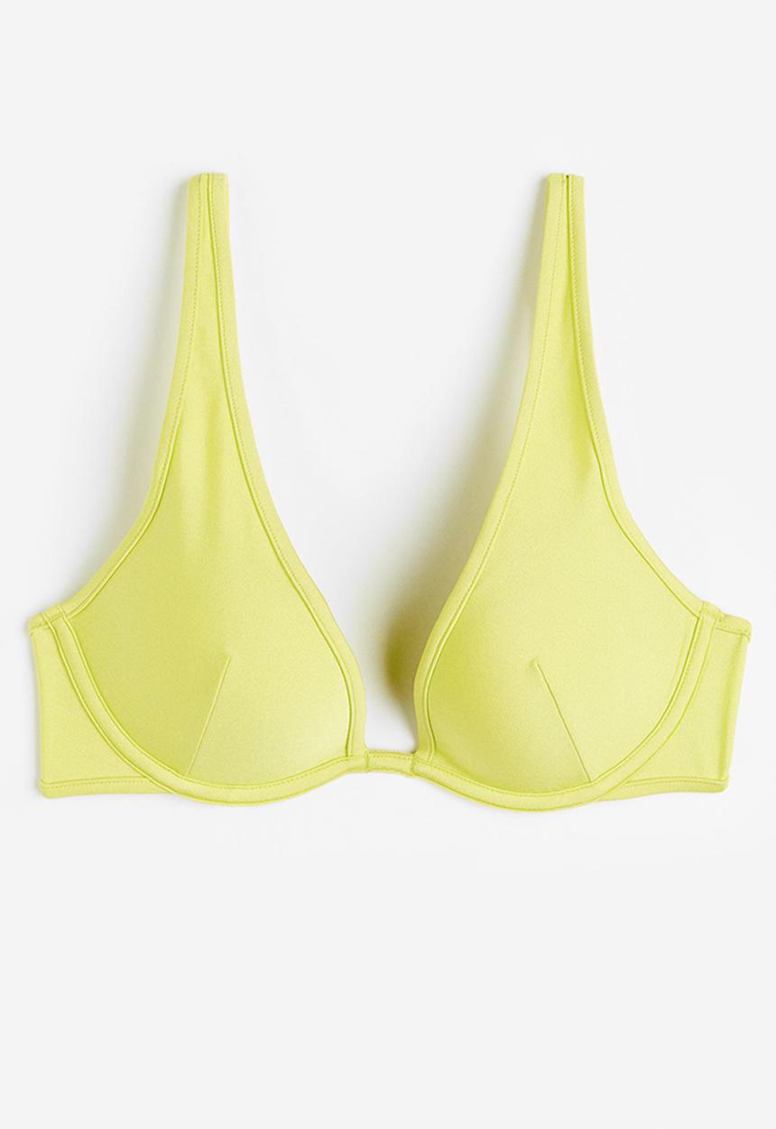 H&M - Push-up bikini top - yellow
