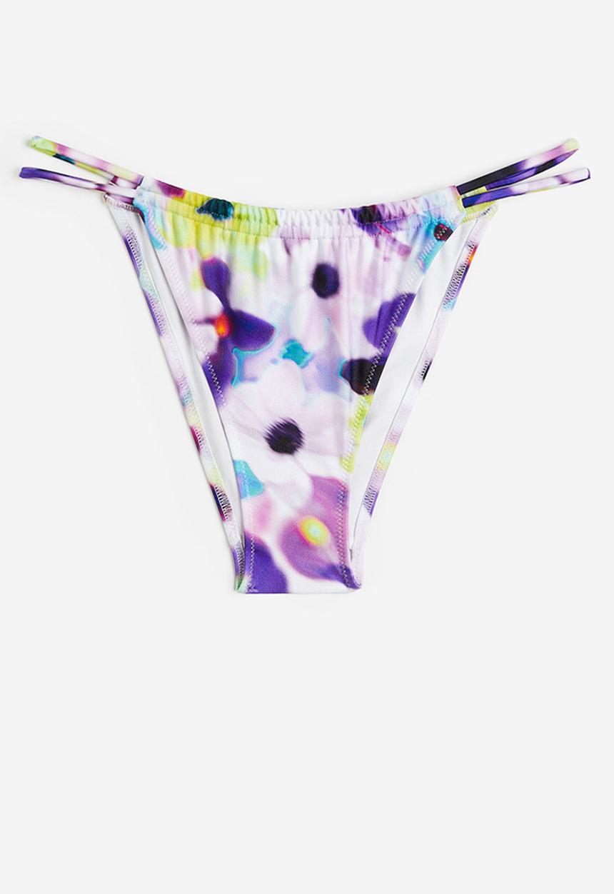 H&M - Tanga bikini bottoms - purple/floral