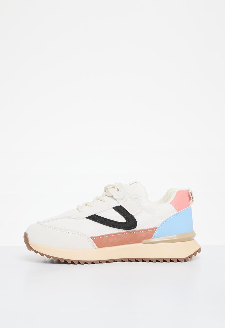 Pop Candy - Lace up sneakers - beige