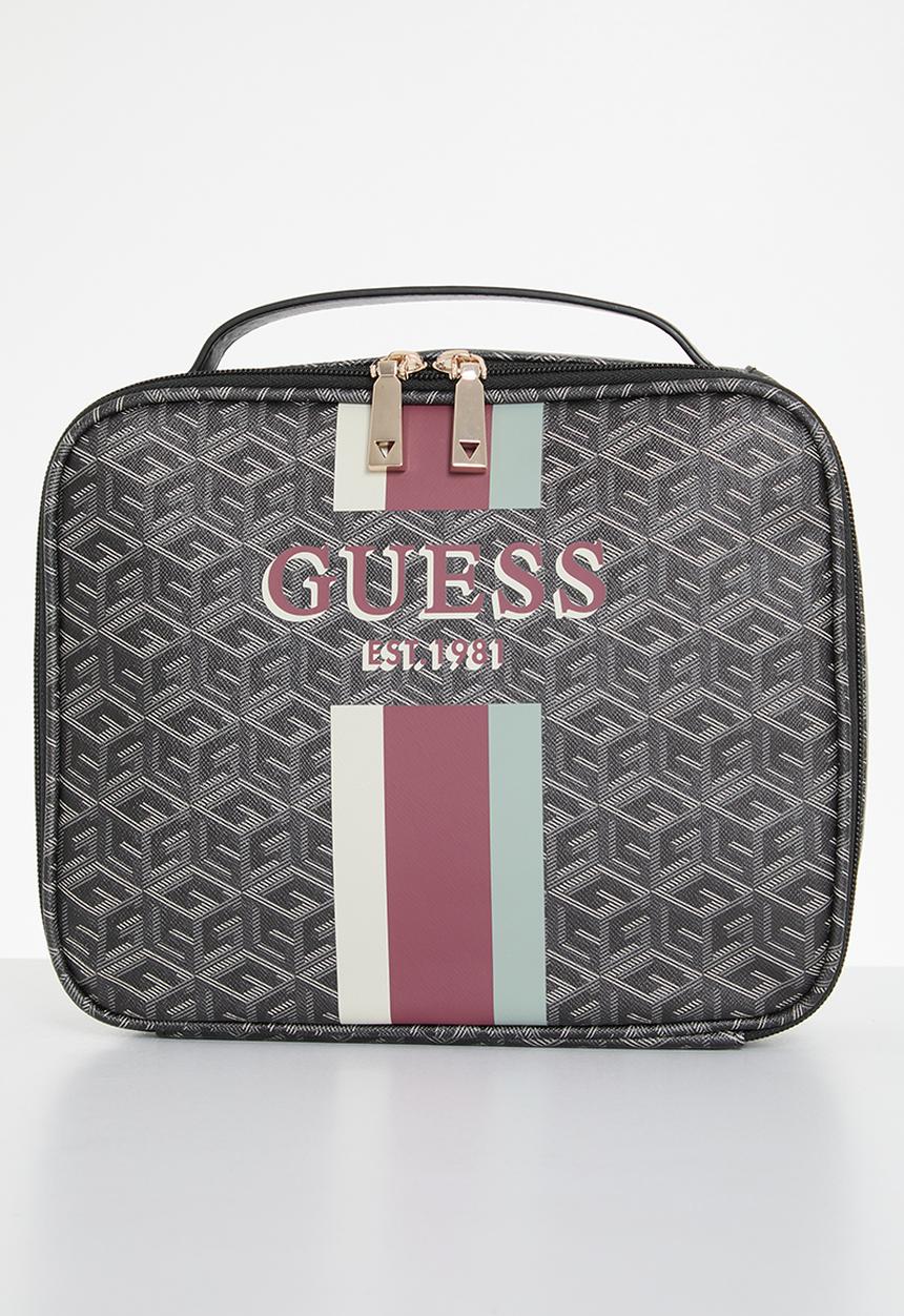 GUESS - Wilder Cosmetic Organizer Case - Charcoal Logo