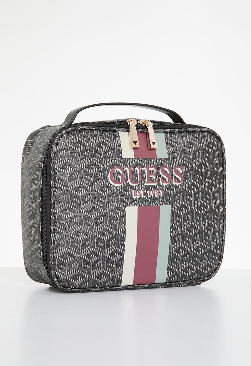 GUESS - Wilder Cosmetic Organizer Case - Charcoal Logo