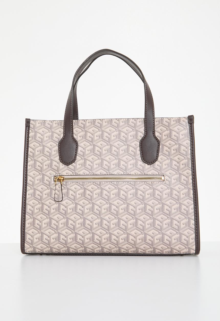 GUESS - Silvana 2 compartment tote - espresso logo