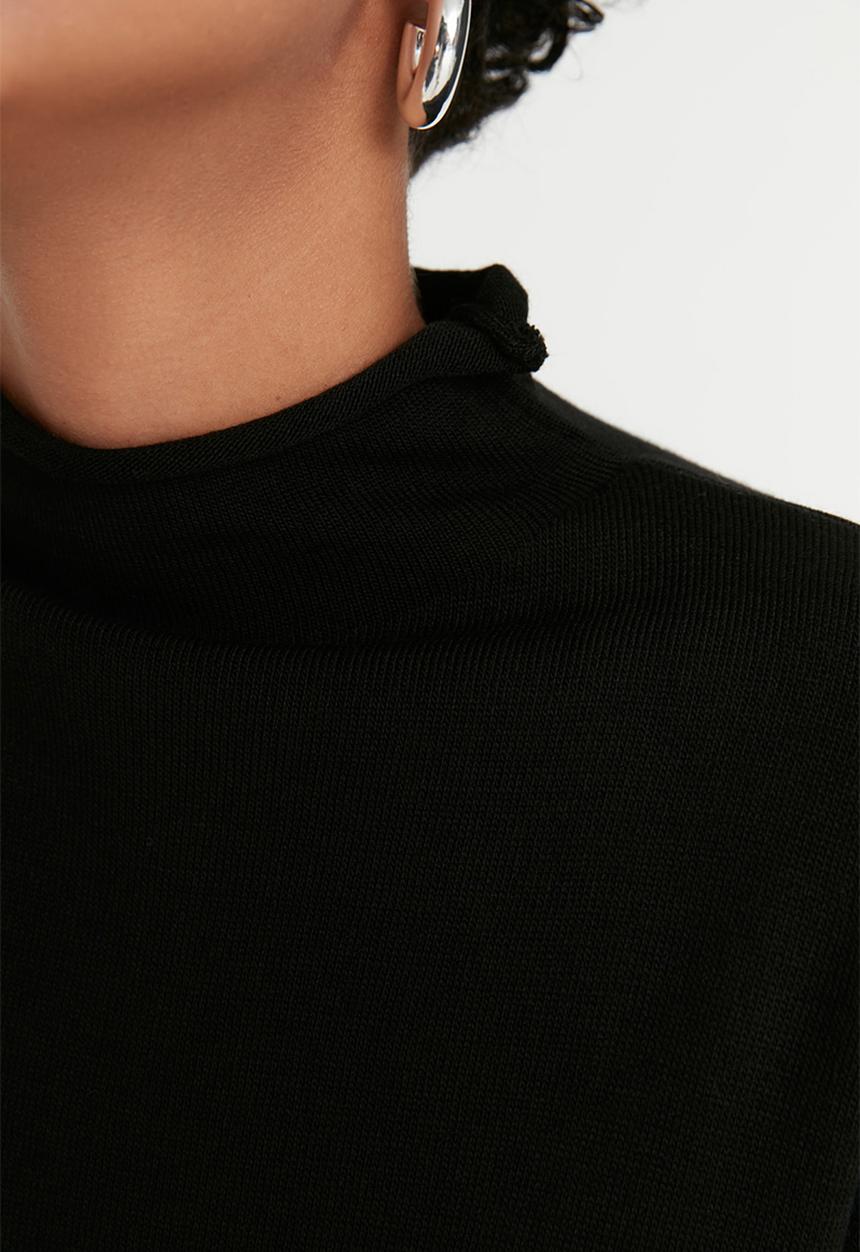 Trendyol - Modest sweater dress - black