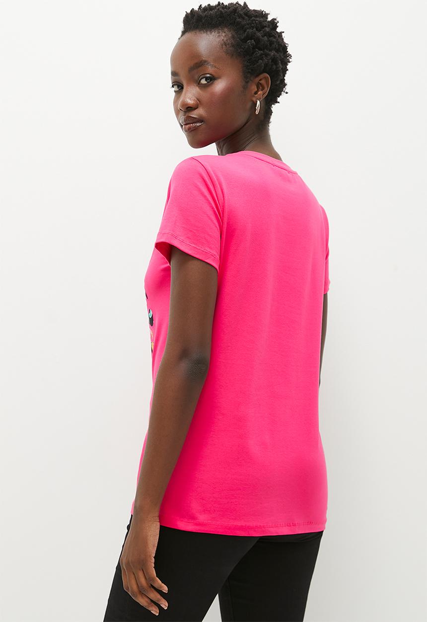 SISSY BOY - Slicker: regular fit top with short sleeves - cerise