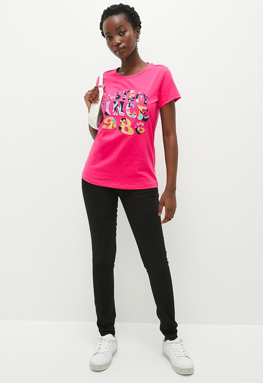 SISSY BOY - Slicker: regular fit top with short sleeves - cerise
