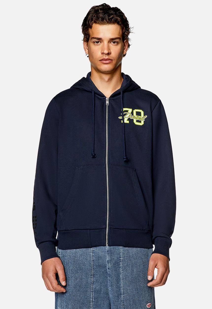 Diesel  - S-ginn-hood-zip-k9 - navy 