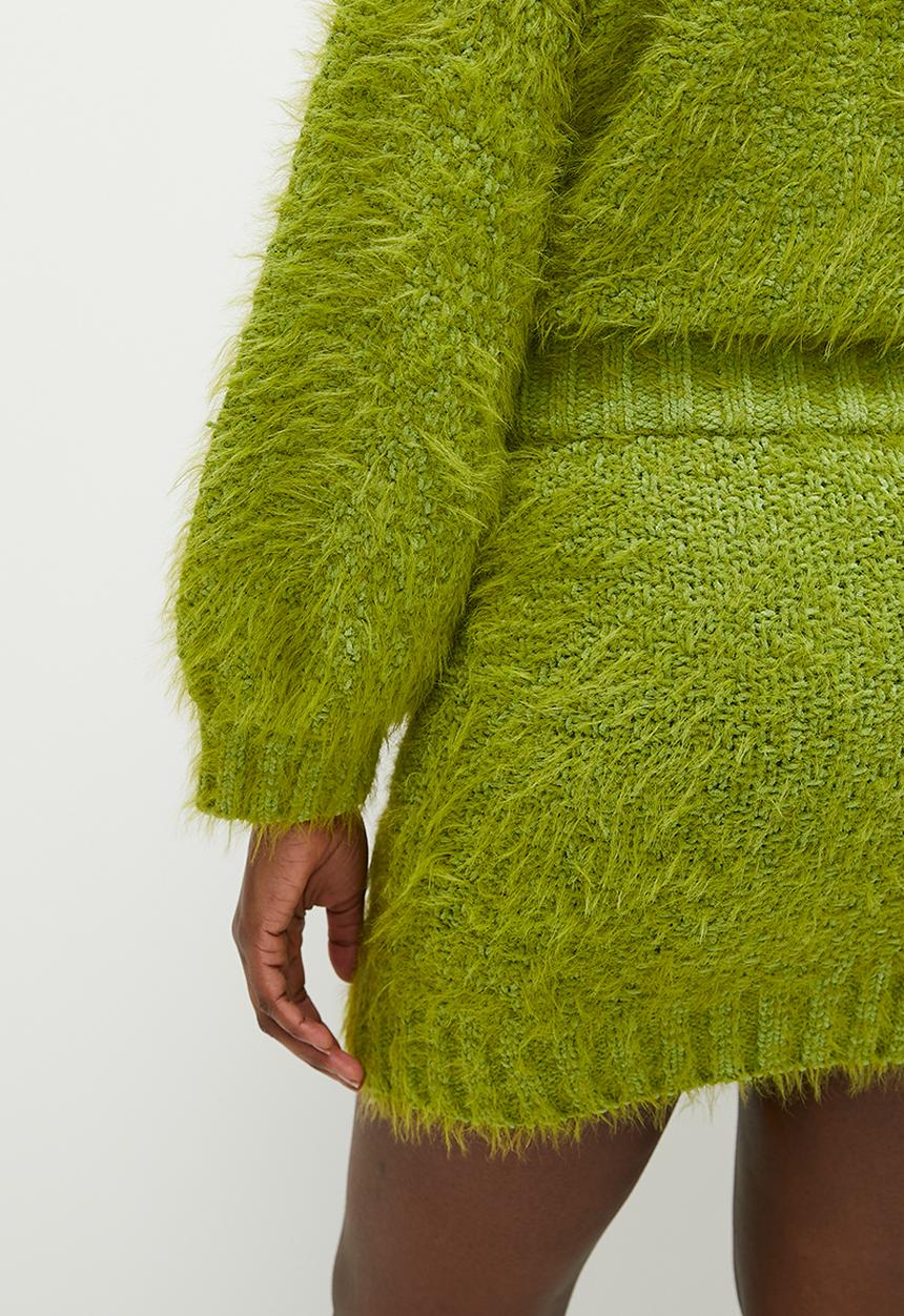 Glamorous - Cable Knit Skirt - Grass Green