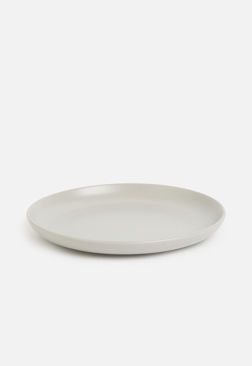 Excellent Houseware - Emble stoneware dinner plate of 4 - grey