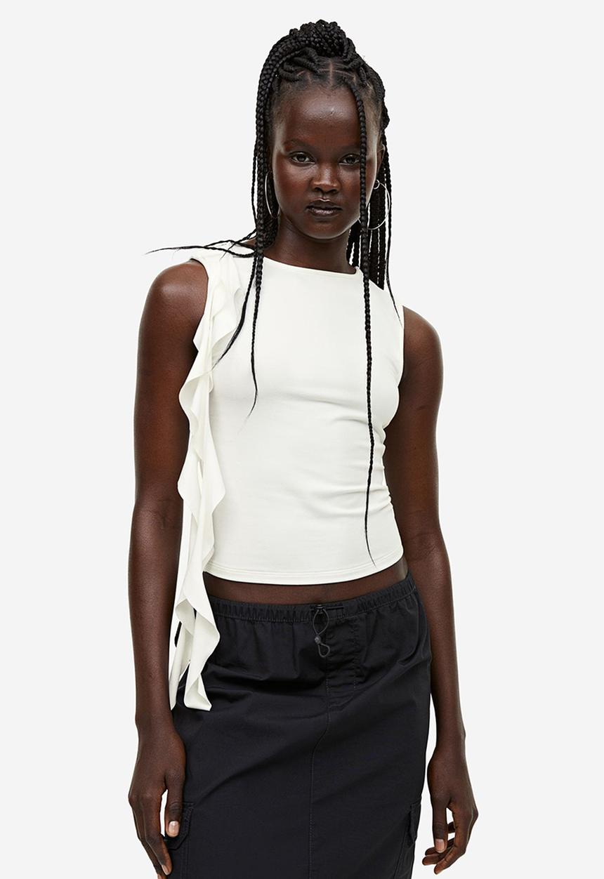 H&M - Strap-detail vest top - white