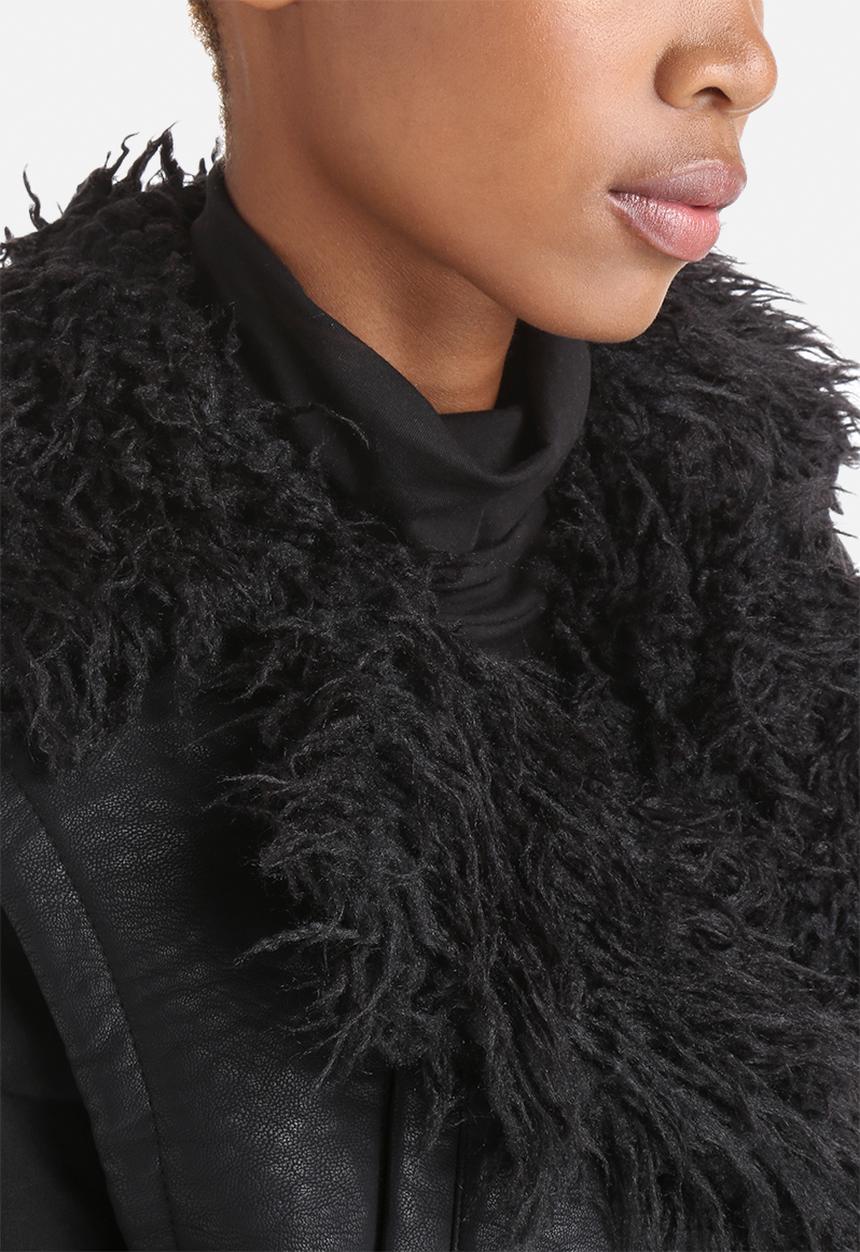 Neon Rose - Sleeveless Leatherette Jacket