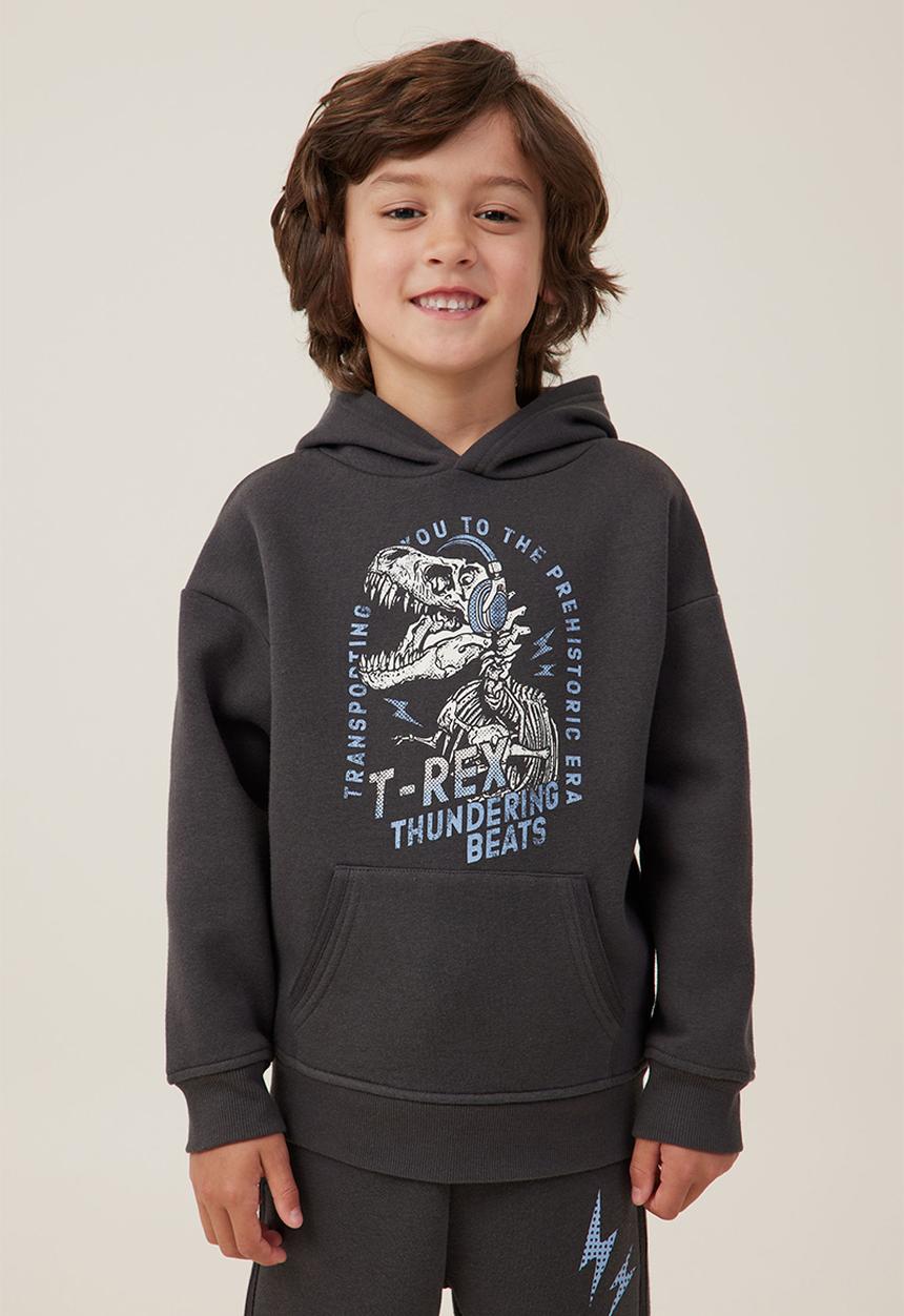Cotton On - Marco hoodie - phantom/t-rex thundering beats
