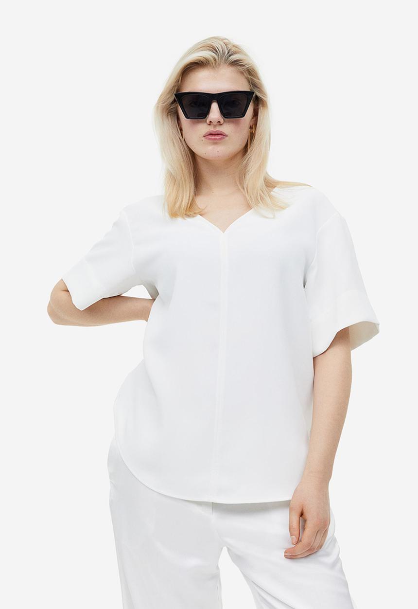 H&M - V-neck top - white