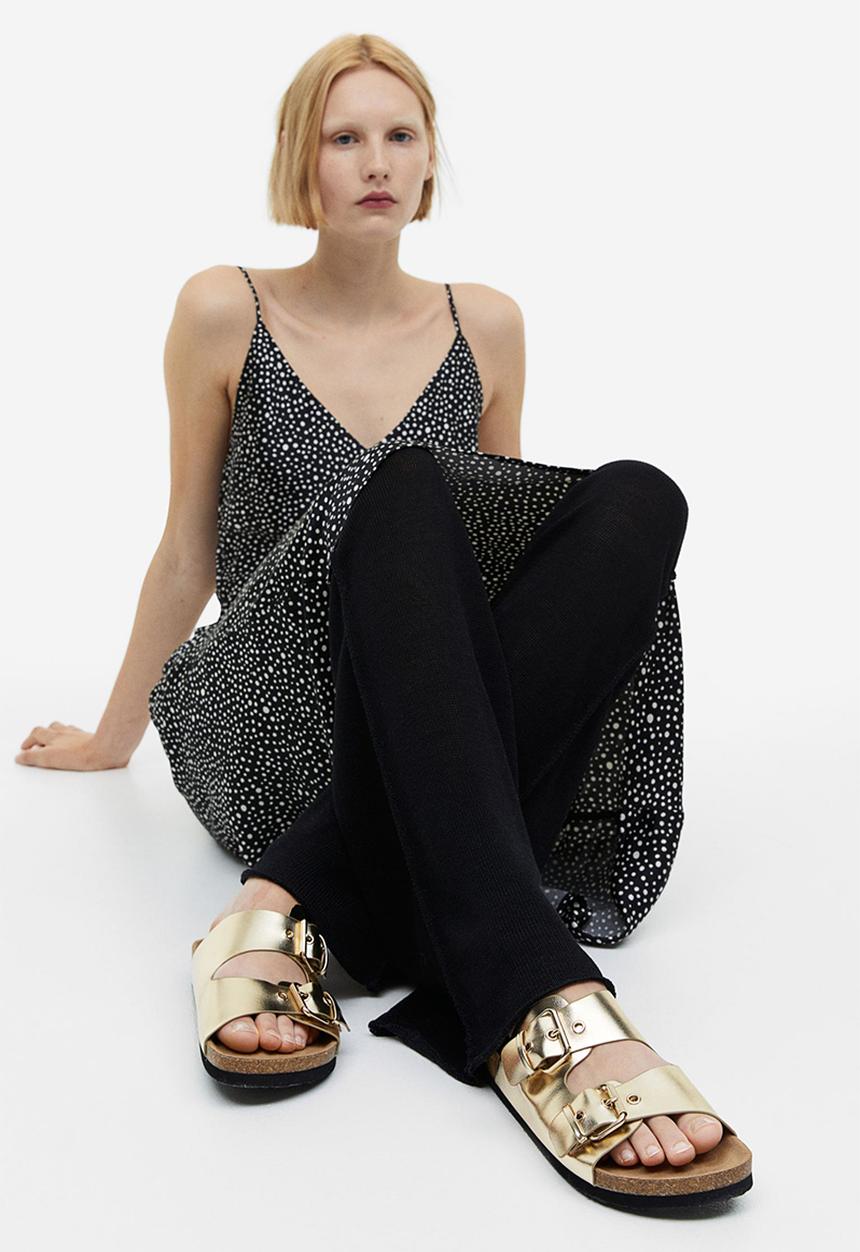 H&M - Two-strap slides - gold-coloured
