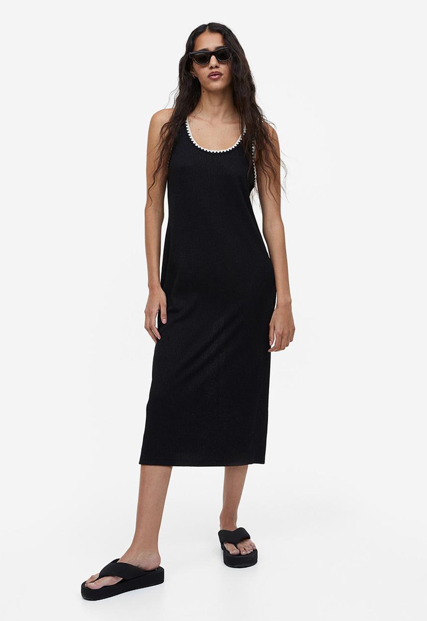 H&M - Rib-knit dress - black