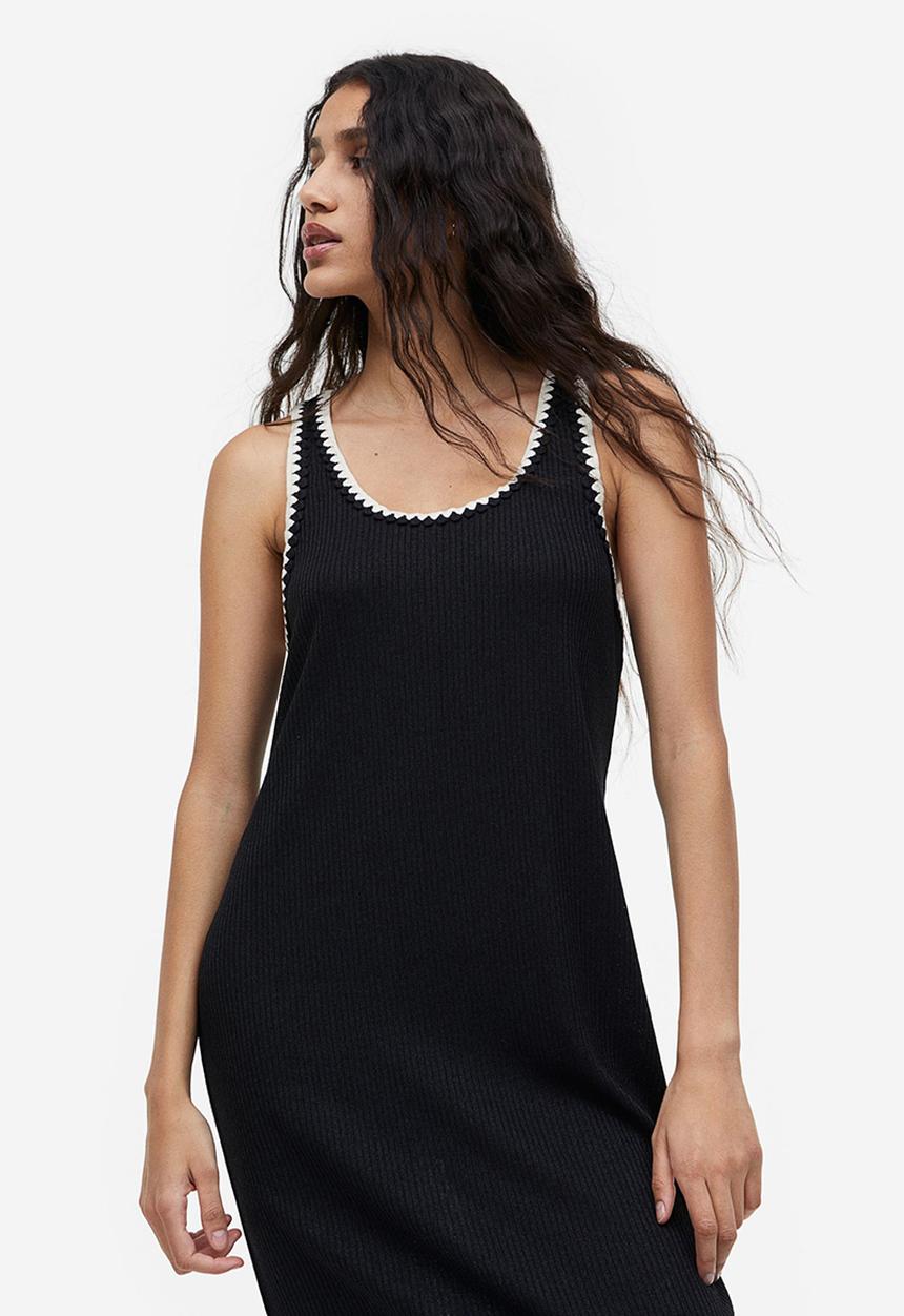 H&M - Rib-knit dress - black