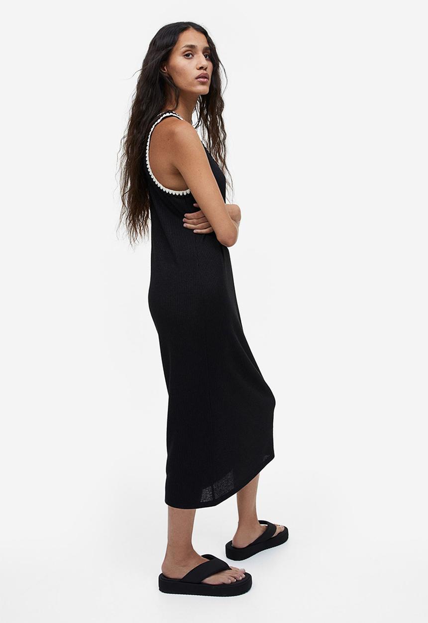H&M - Rib-knit dress - black