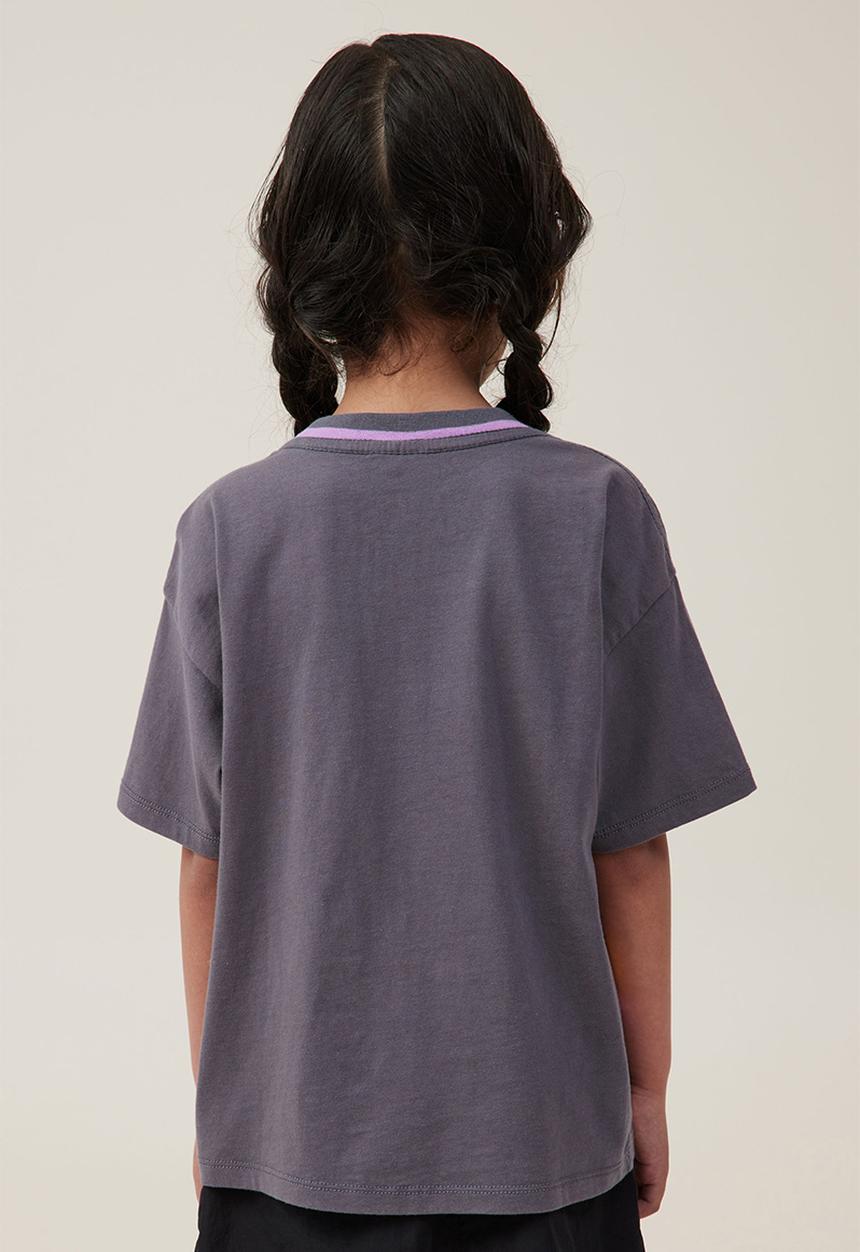 Cotton On - License drop shoulder short sleeve top - lcn dis minnie & friends/rabbit grey