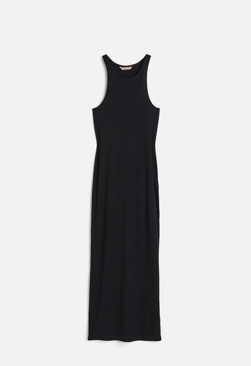H&M - Ribbed sleeveless dress - black
