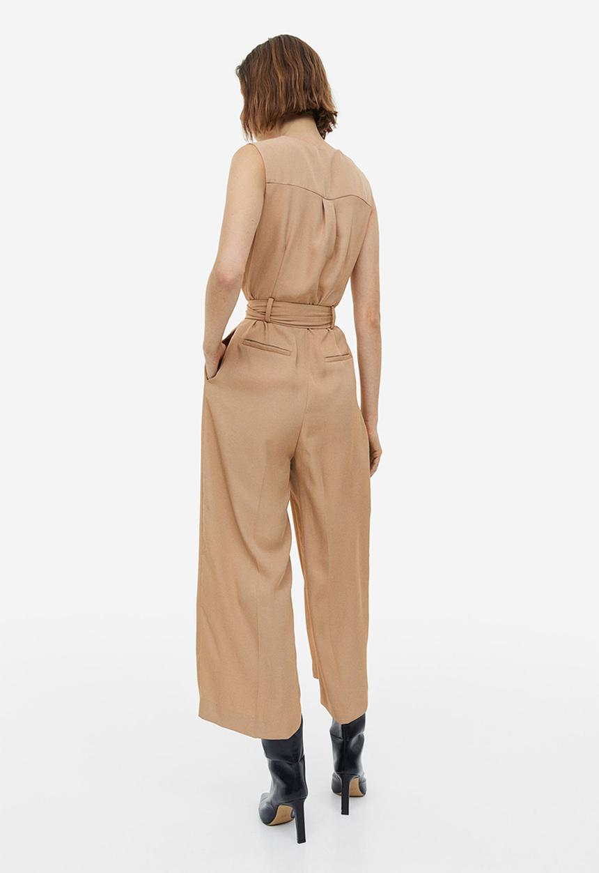 H&M - V-neck jumpsuit - beige