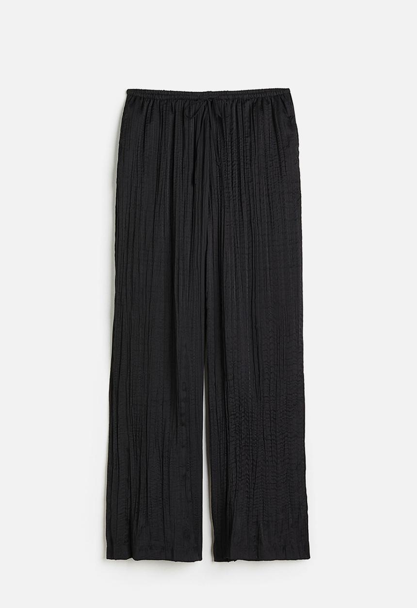 H&M - Wide pull-on trousers - black