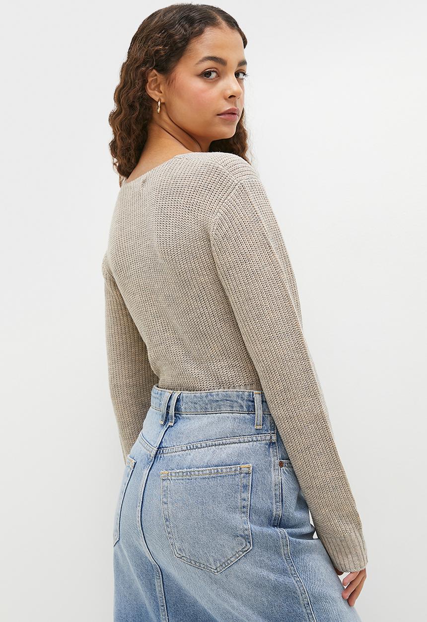 dailyfriday - Knot detail top - taupe