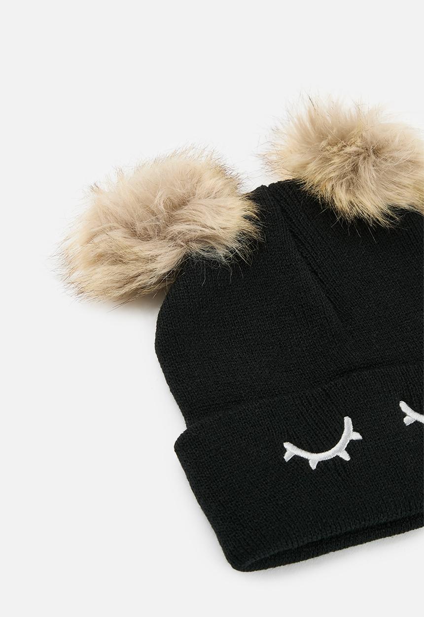 Pop Candy - Pom pom beanie - black 