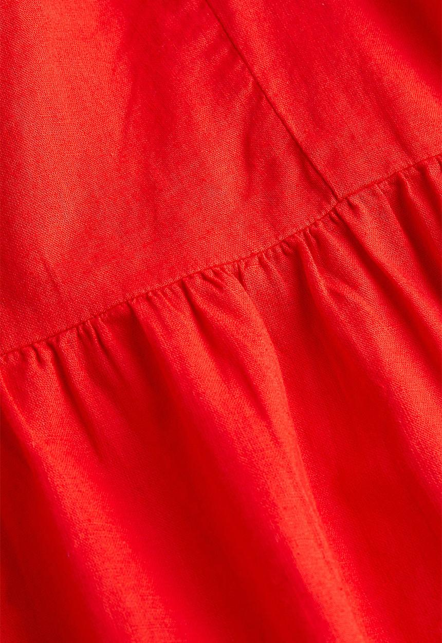 H&M - Linen-blend dress - red