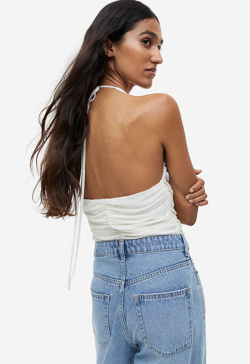 H&M - Draped halterneck body - cream